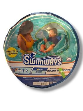 🏖️ SwimWays Infant Spring Float Sun Canopy 3-9 Months UPF 50+